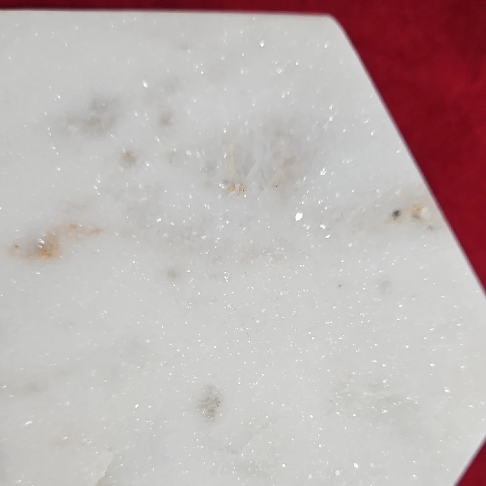 Hexagon White Marble Coasters - Set of 4